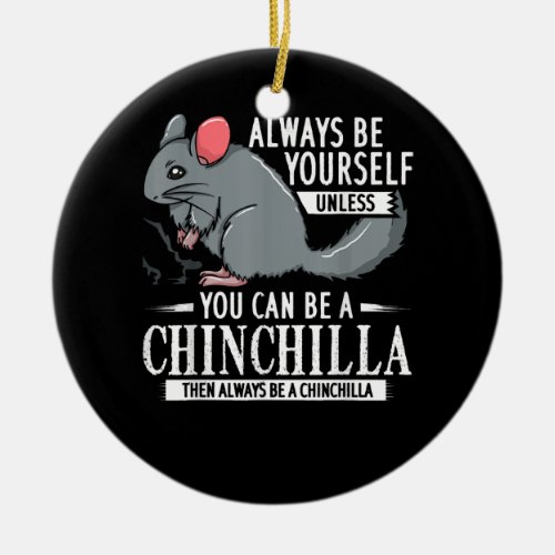 Chinchilla Gift Funny Cute Pet Ceramic Ornament