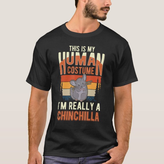 Chinchilla Human Costume Halloween Chinchilla T-Shirt (Front)