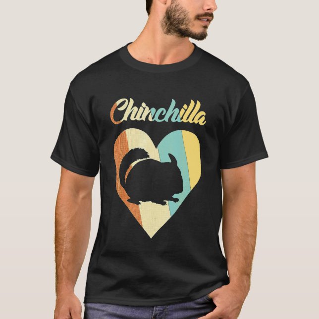Chinchilla In Heart T-Shirt (Front)