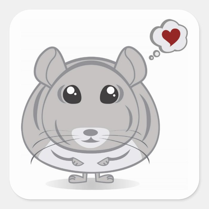 Chinchilla Love Thought Bubble Sticker