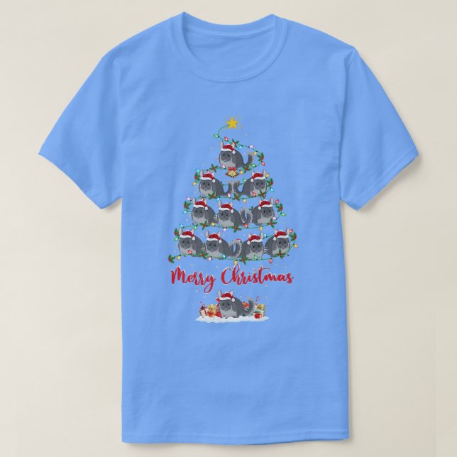 Chinchilla Lover Matching Santa Chinchilla Christm T-Shirt (Design Front)