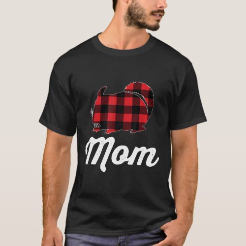 Chinchilla Mom Lover Red Plaid Rodent Pet Owner Ga T_Shirt