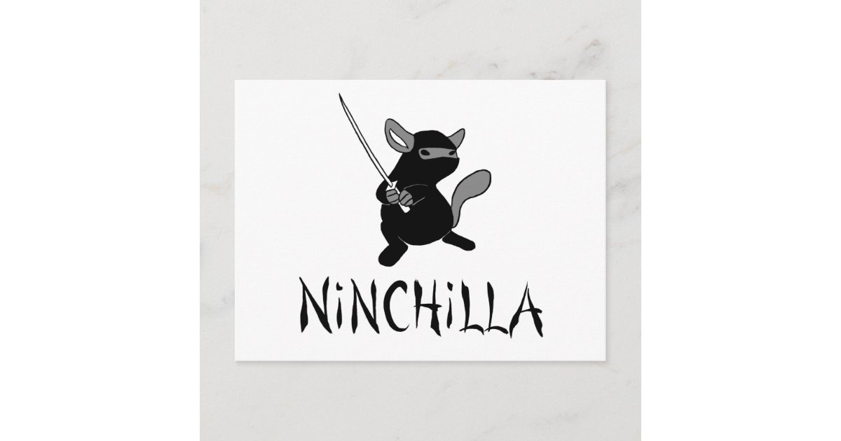 Chinchilla Ninja Postcard | Zazzle