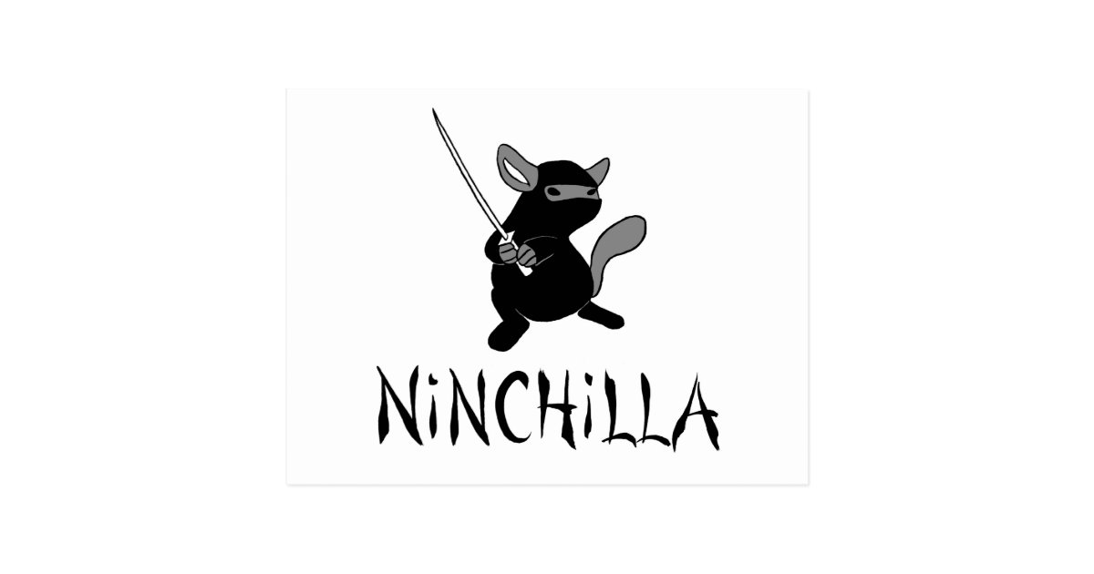 Chinchilla Ninja Postcard | Zazzle.com