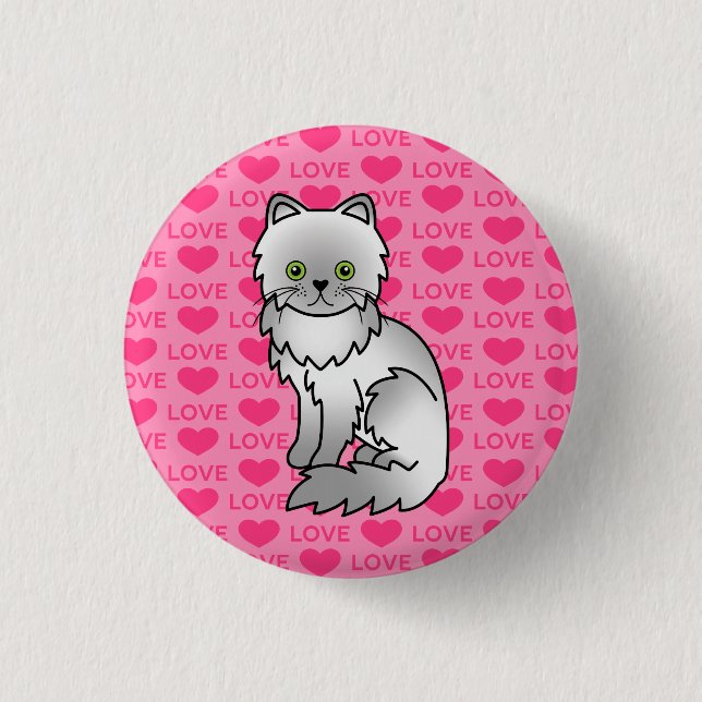 Chinchilla Persian Button (Front)