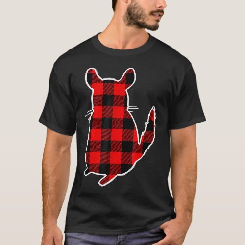 Chinchilla Red Buffalo Plaid Rodent Matching Pj Fa T_Shirt