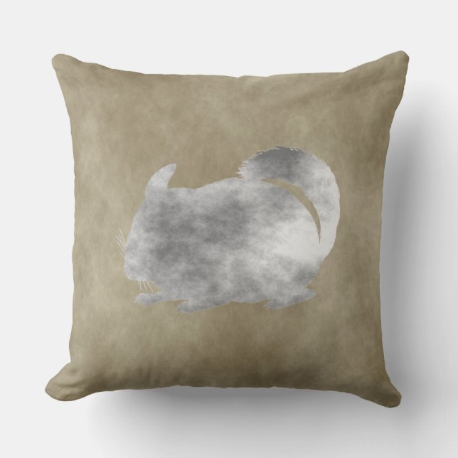 chinchilla throw pillow (Front)