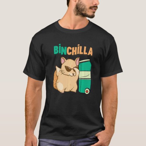 Chinchilla Trashbin Dance  Chinchilla Pet Sunglass T_Shirt
