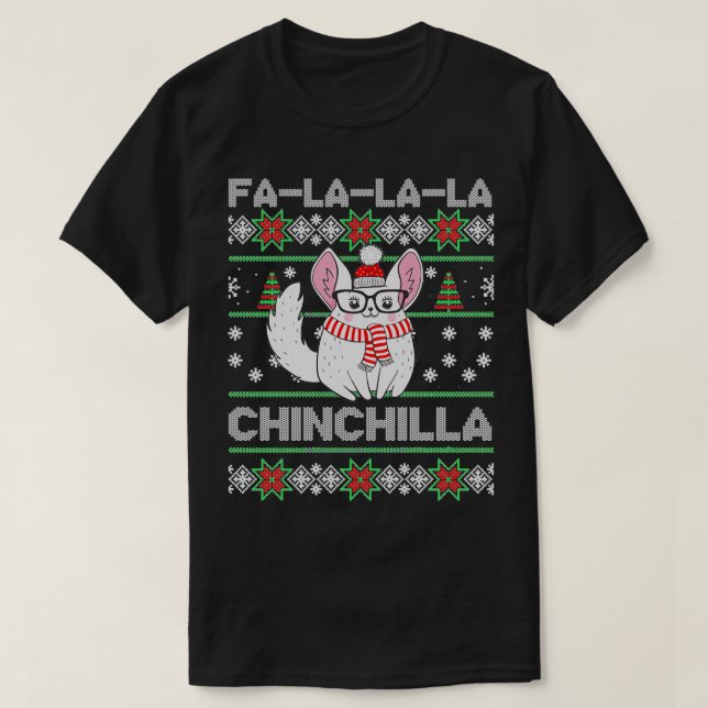 Chinchilla Ugly Christmas Sweater  (Design Front)