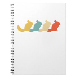 Chinchilla Vintage Retro Rodent Animal Lover 60s 7 Notebook