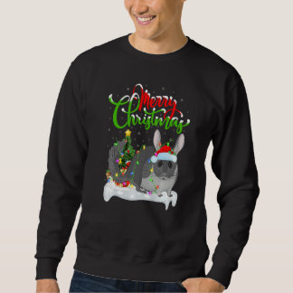 Chinchilla Xmas Decorations Santa Chinchilla Chri Sweatshirt