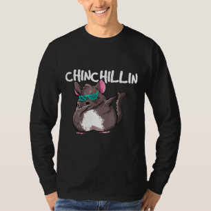 Chinchillin Dabbing Chinchilla Sun Glasses Meme T-Shirt