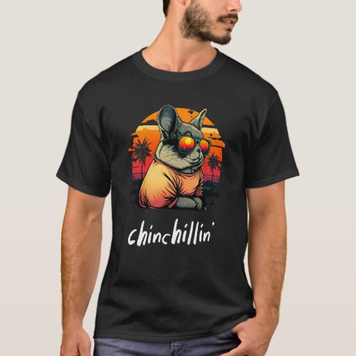 Chinchillin Retro Groovy Chinchilla  3 T_Shirt