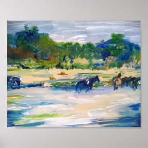 Chincoteague Horses Poster