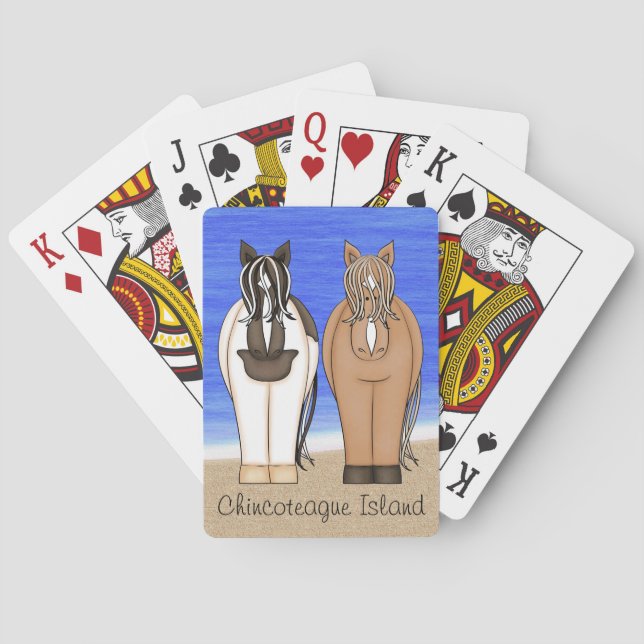 Chincoteague Island and Ponies Playing Cards (Back)