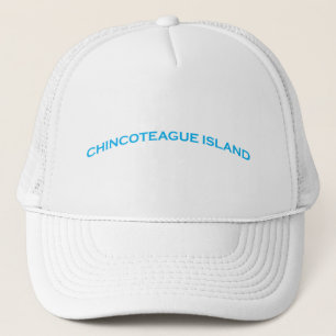 Chincoteague Island Arch Text Trucker Hat