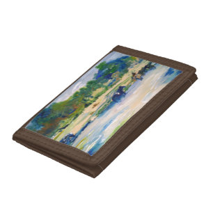 Chincoteague Island Horse Painting Trifold Wallet