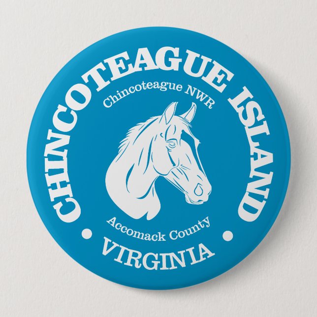 Chincoteague Island (pony) Button (Front)