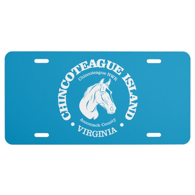 Chincoteague Island (pony) License Plate (Front)