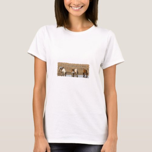 Chincoteague Island Wild Ponies Logo T_Shirt