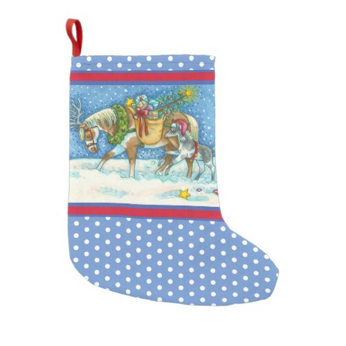 CHINCOTEAGUE PONIES GOING HOME FOR CHRISTMAS CUTE SMALL CHRISTMAS STOCKING