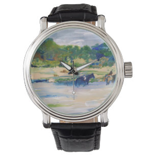 Chincoteague Ponies Painting Watch