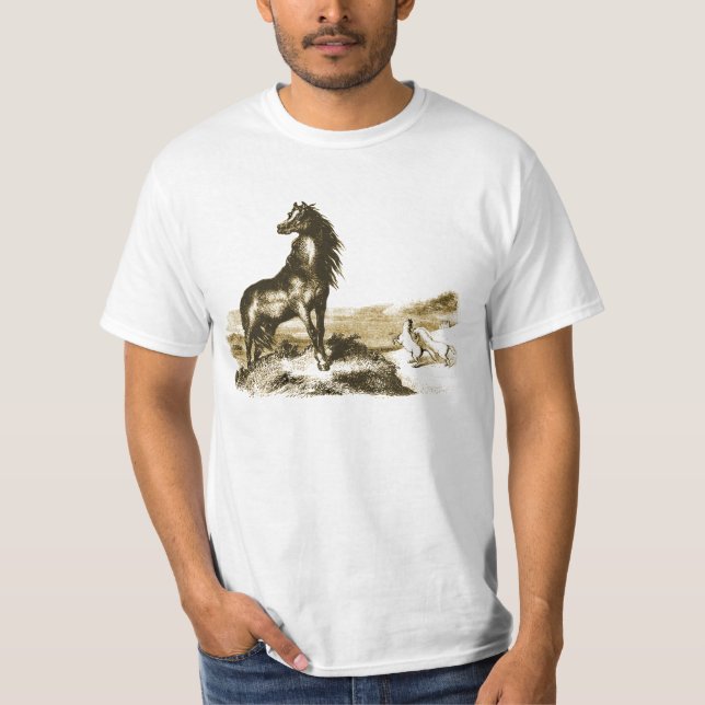 Chincoteague Pony Art Illustration T-Shirt (Front)