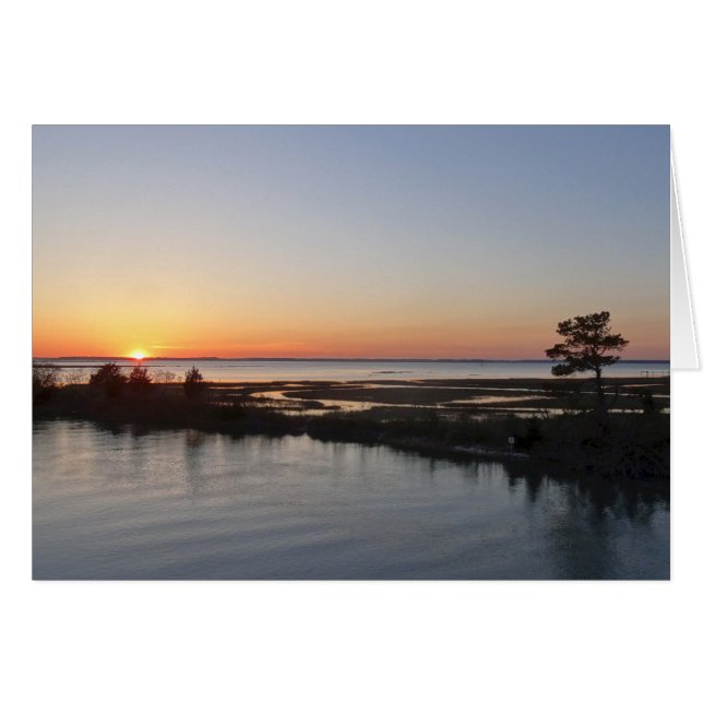 Chincoteague Sunset I Virginia Landscape Cards (Front Horizontal)