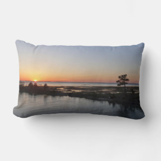 Chincoteague Sunset I Virginia Landscape Lumbar Pillow