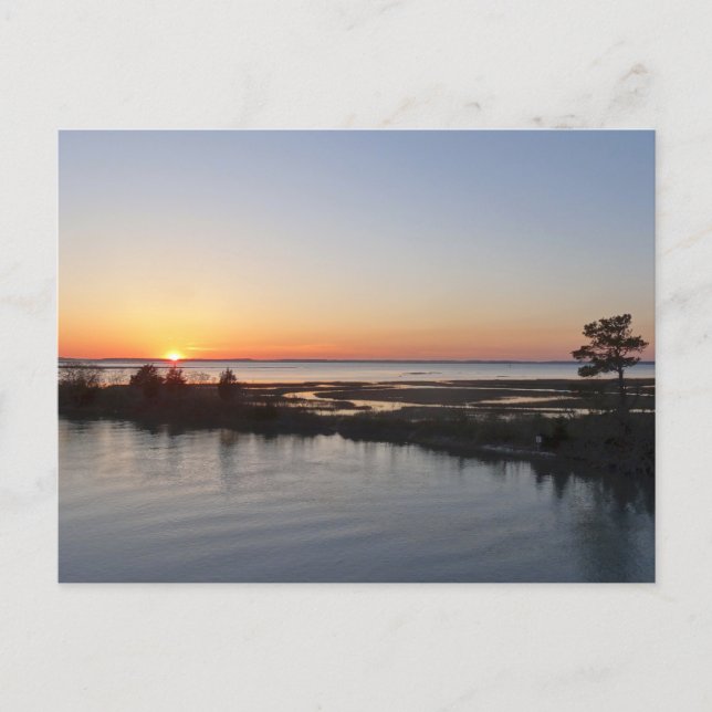 Chincoteague Sunset I Virginia Landscape Postcard (Front)