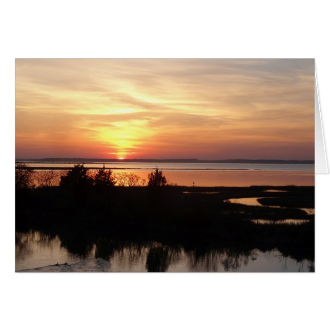 Chincoteague Sunset II Virginia Landscape Cards (Front Horizontal)