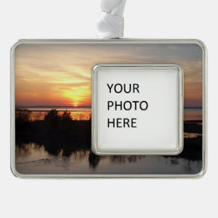 Chincoteague Sunset II Virginia Landscape Christmas Ornament