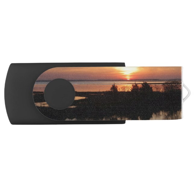 Chincoteague Sunset II Virginia Landscape Flash Drive (Front)