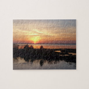 Chincoteague Sunset II Virginia Landscape Jigsaw Puzzle