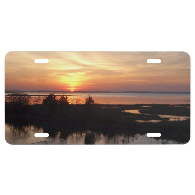 Chincoteague Sunset II Virginia Landscape License Plate (Front)