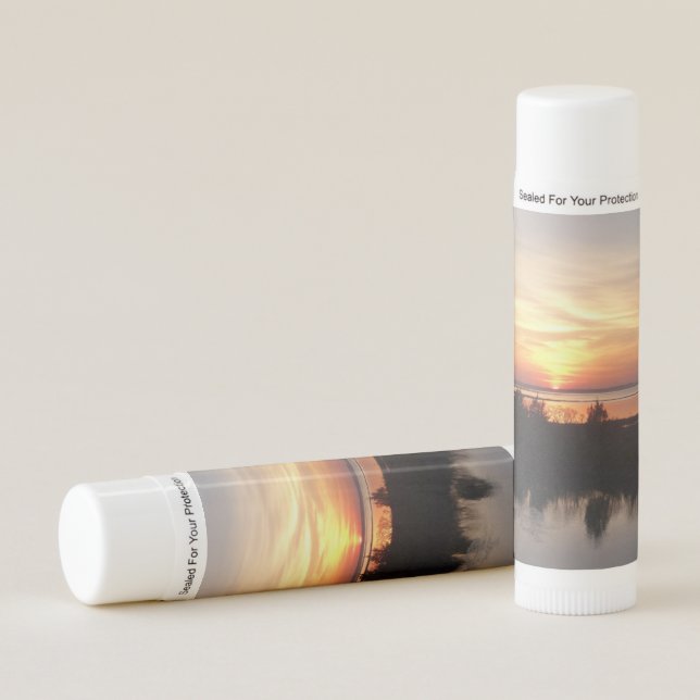 Chincoteague Sunset II Virginia Landscape Lip Balm (Front)