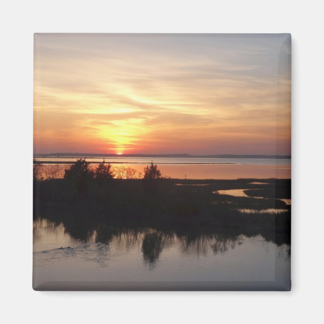 Chincoteague Sunset II Virginia Landscape Magnet (Front)