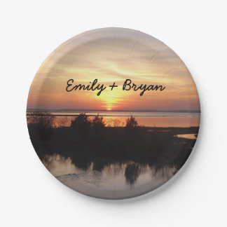 Chincoteague Sunset II Virginia Landscape Paper Plates