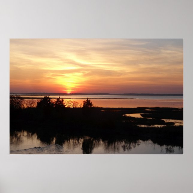 Chincoteague Sunset II Virginia Landscape Poster (Front)