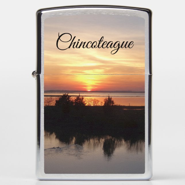 Chincoteague Sunset II Virginia Landscape Zippo Lighter (Front)