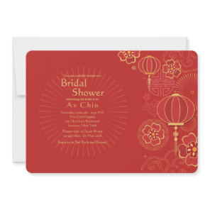 Chine Background Bridal Shower Invitation