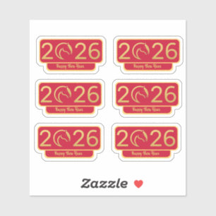 Chines New Year Horse Perfect Gift Sticker