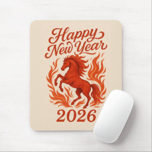 Chinese 2026 Fiery Horse Mouse Pad