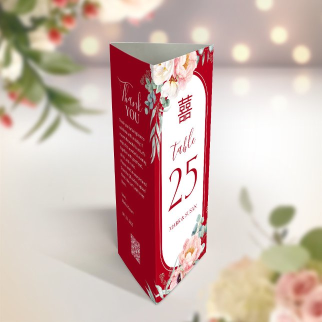 Chinese 3 in 1 Table number, Menu & thank you card (Creator Uploaded)