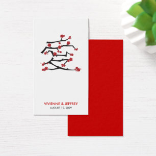 Chinese Ai Love Cherry Blossoms Red Sakura Wedding