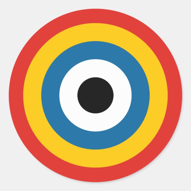 Chinese Air Force Roundel 1920-1921 Classic Round Sticker (Front)