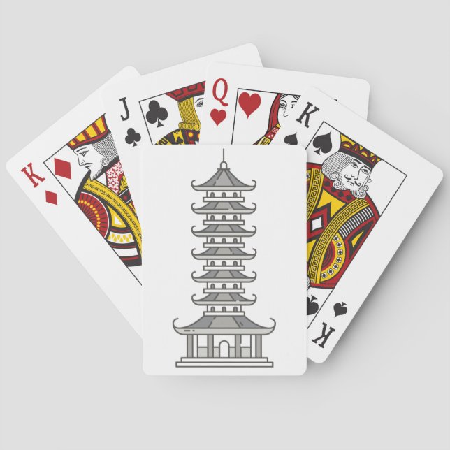 Chinese Ancient Pagoda World Landmark Poker Cards (Back)