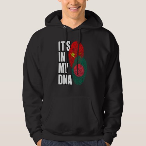 Chinese And Bangladeshi Mix Dna Flag Heritage Hoodie