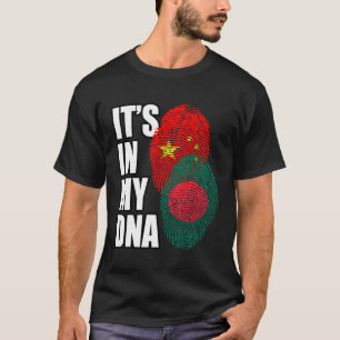 Chinese And Bangladeshi Mix DNA Flag Heritage T-Shirt