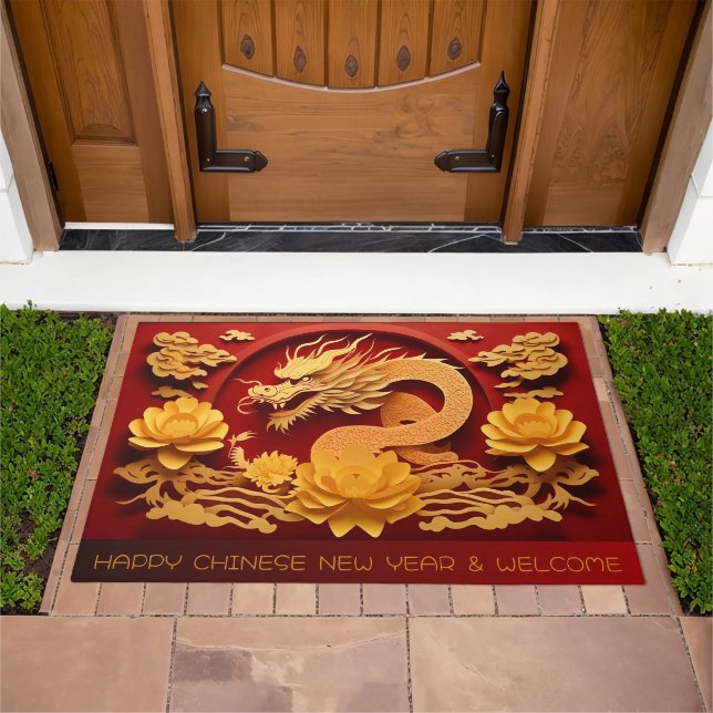 Chinese and Vietnamese Wood Dragon Year 2024 DM Doormat (Outdoor)